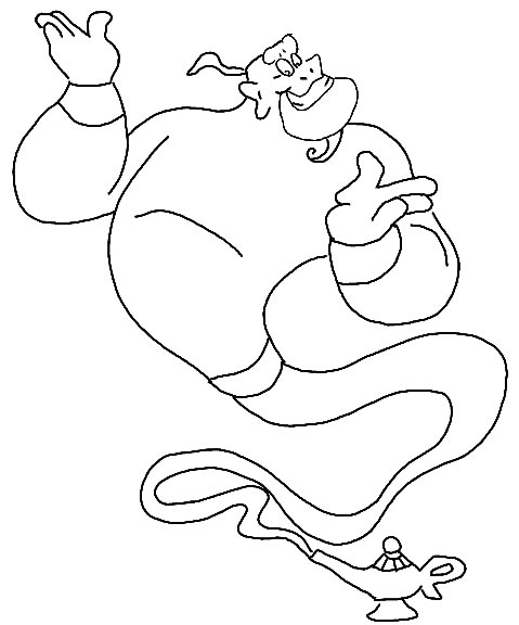 coloriage le gennie le seul l'unique